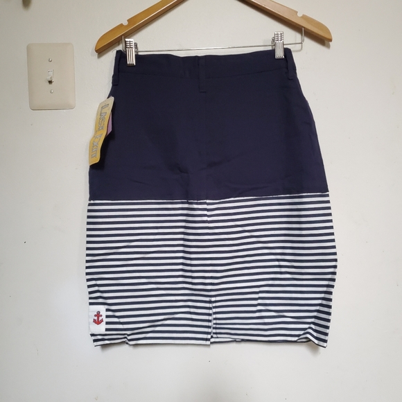 Last Exit Boutique Parisian nautical patched skirt - Picture 2 of 2